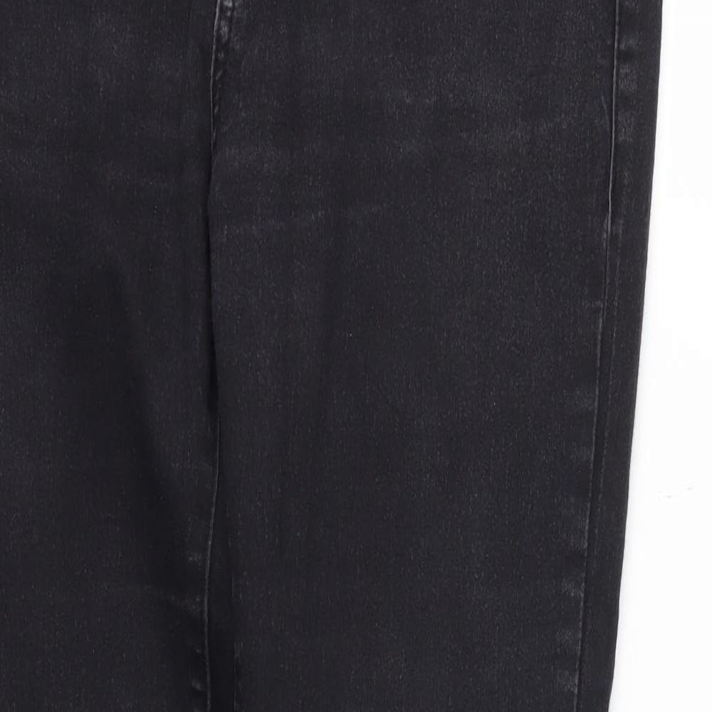 Denim & Co. Womens Black   Skinny Jeans Size 16 L28 in