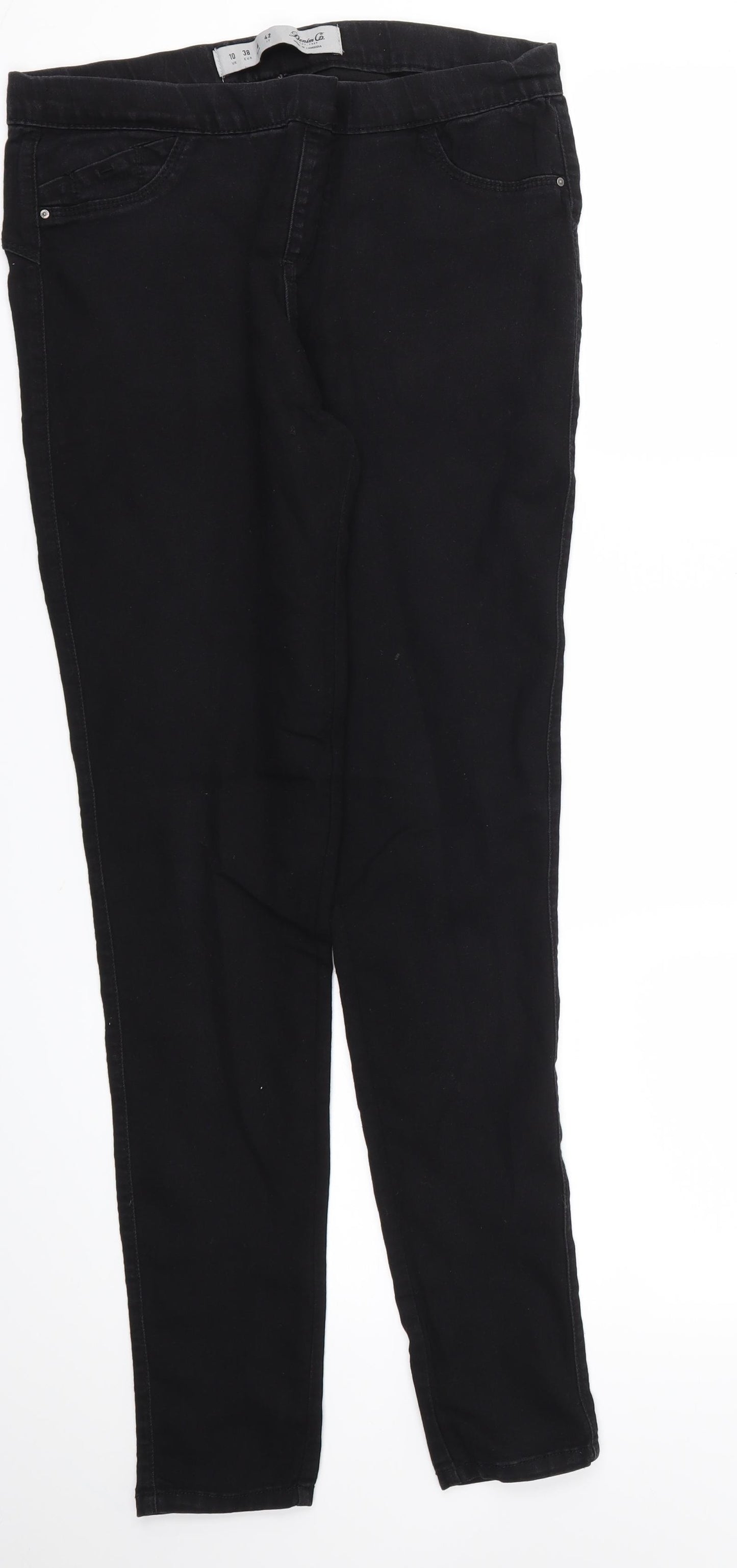 Denim & Co. Womens Black   Skinny Jeans Size 10 L30 in