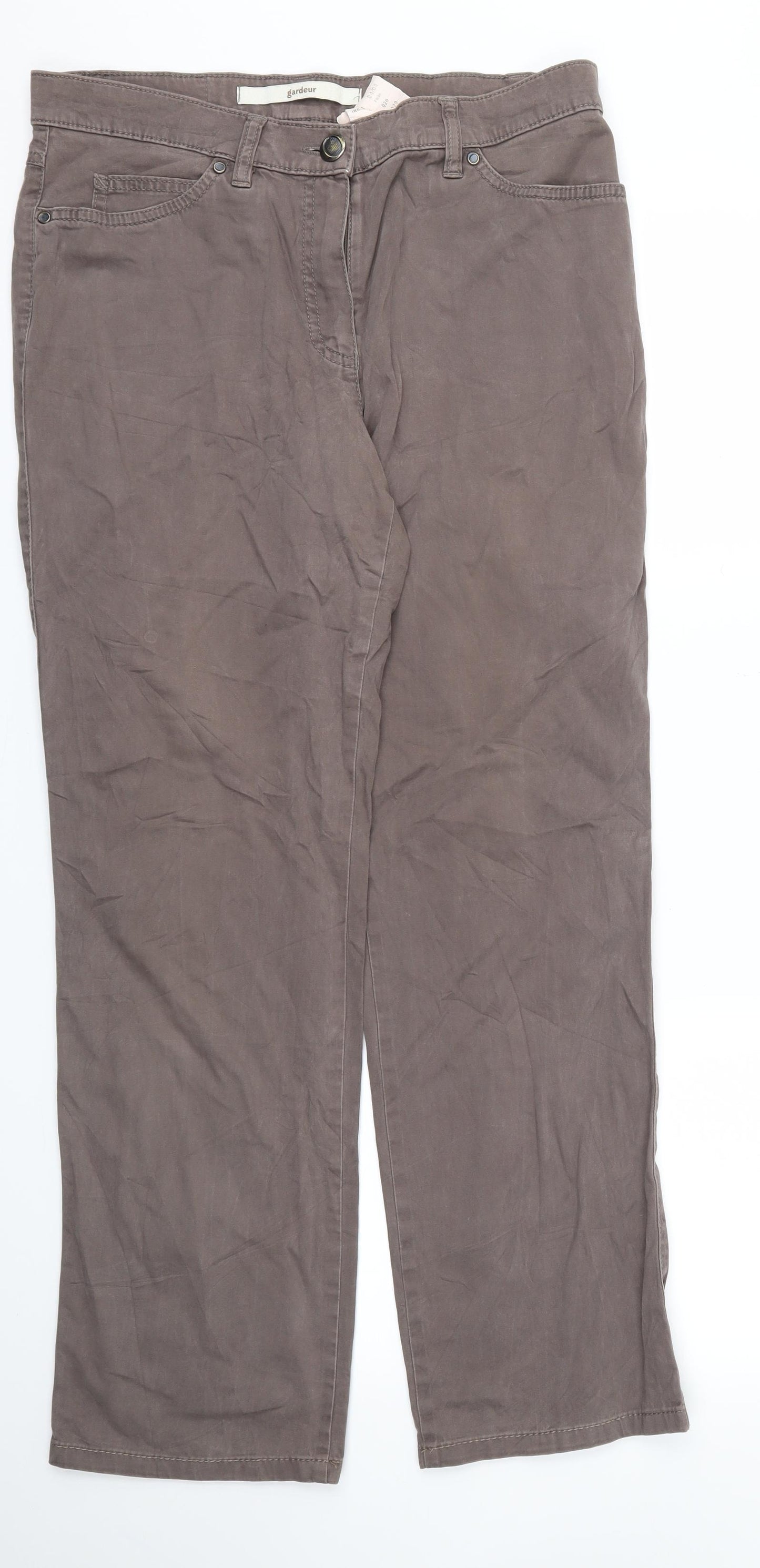 GARDEUR Womens Brown   Straight Jeans Size 14 L29 in