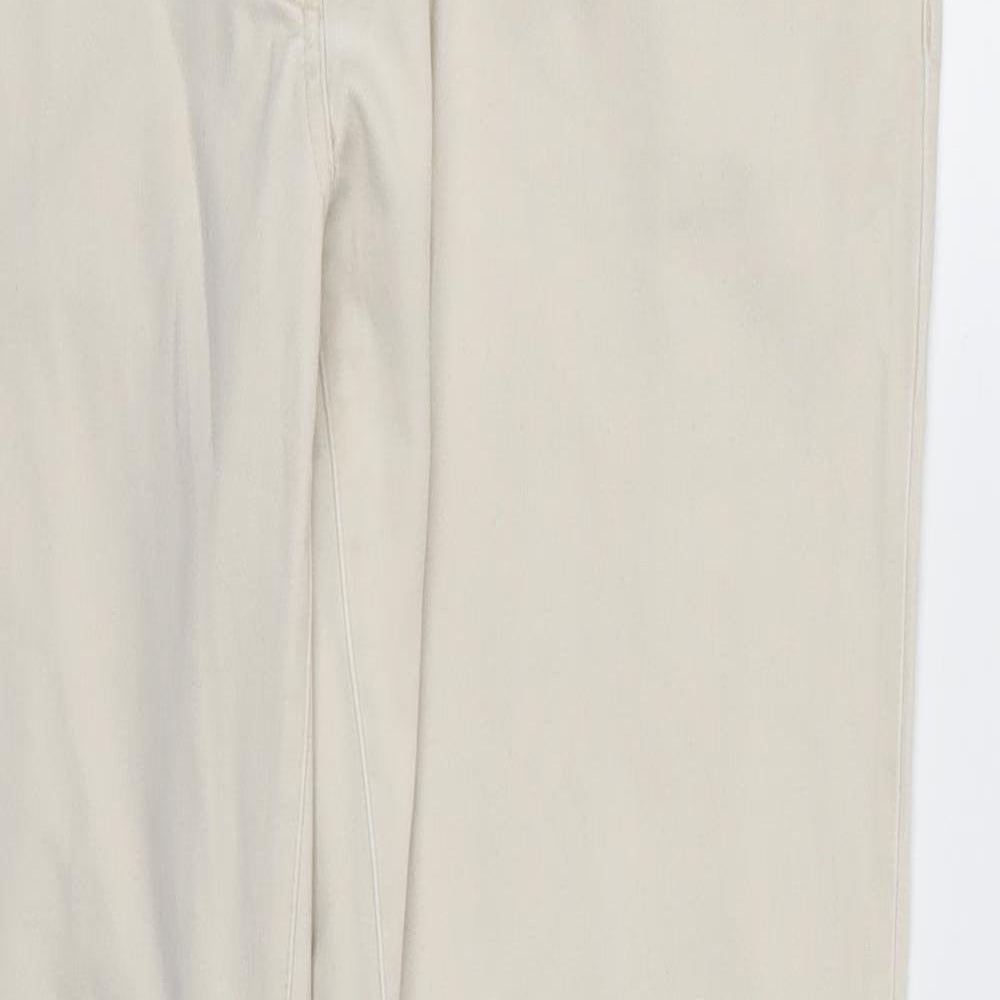H&M Womens Ivory   Skinny Jeans Size 8 L27 in