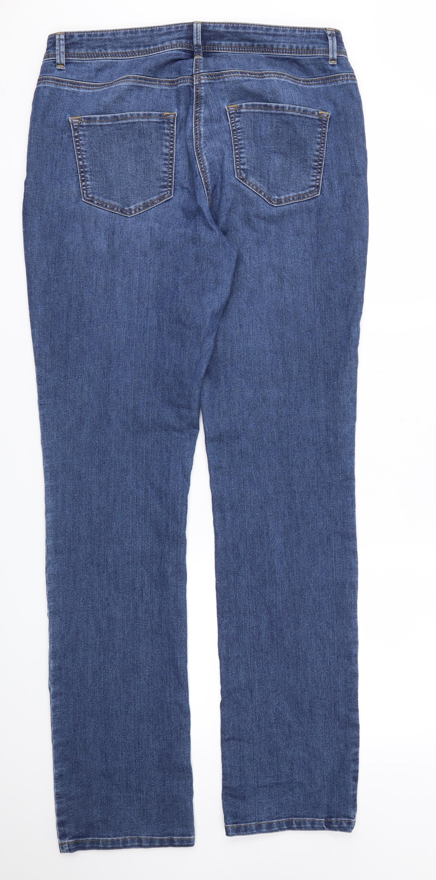Wallis Womens Blue   Straight Jeans Size 10 L32 in