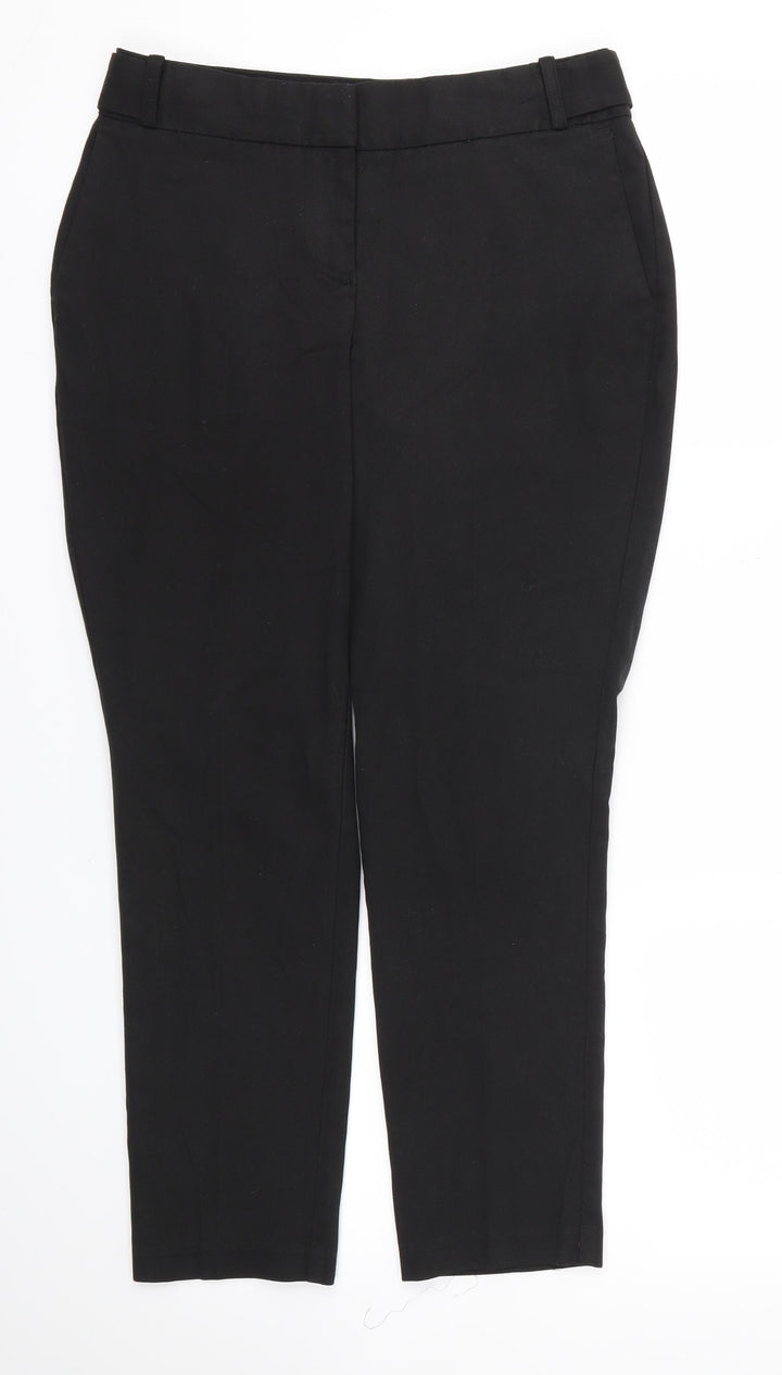 NEXT Womens Black Trousers Size 6 L25 in