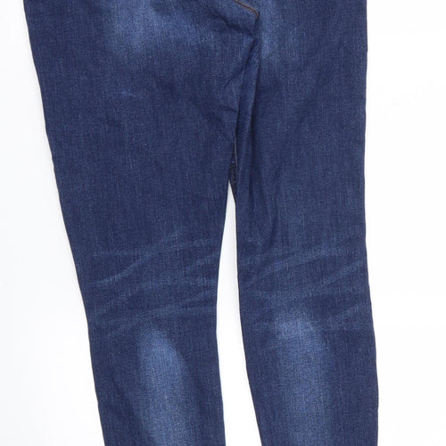 DENIM & CO  Womens Blue Houndstooth  Skinny Jeans Size 12 L30 in