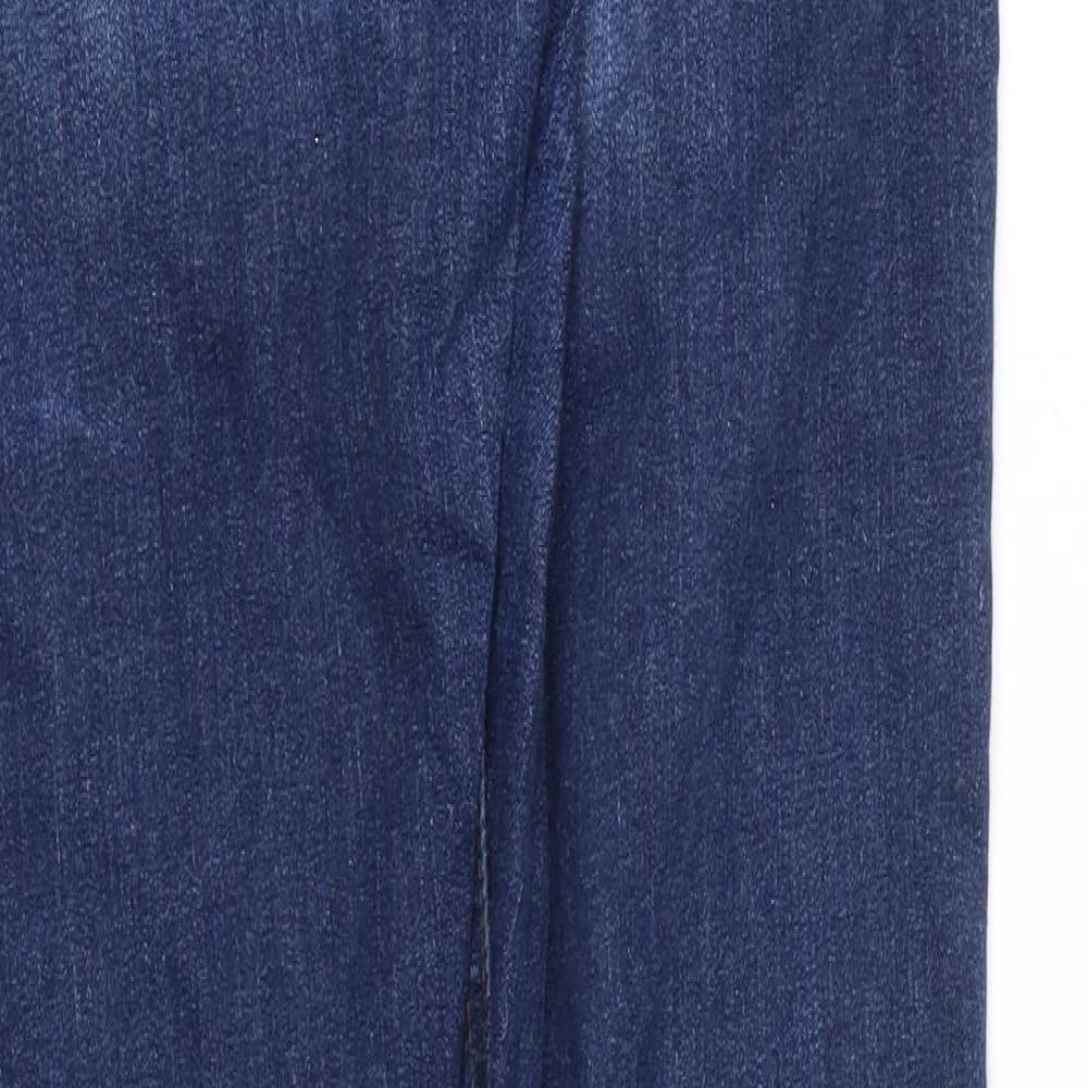 DENIM & CO  Womens Blue Houndstooth  Skinny Jeans Size 12 L30 in