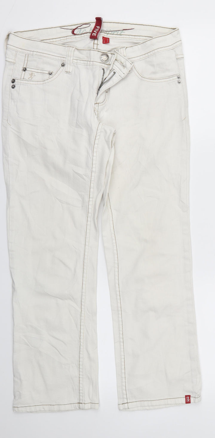FIVE Womens Ivory Skinny Jeans Size 10 L25 in