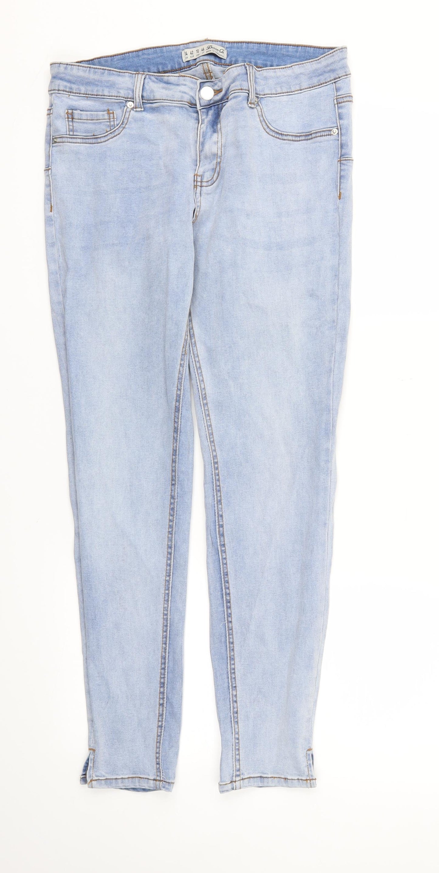 Denim & Co. Womens Blue   Skinny Jeans Size 14 L28 in
