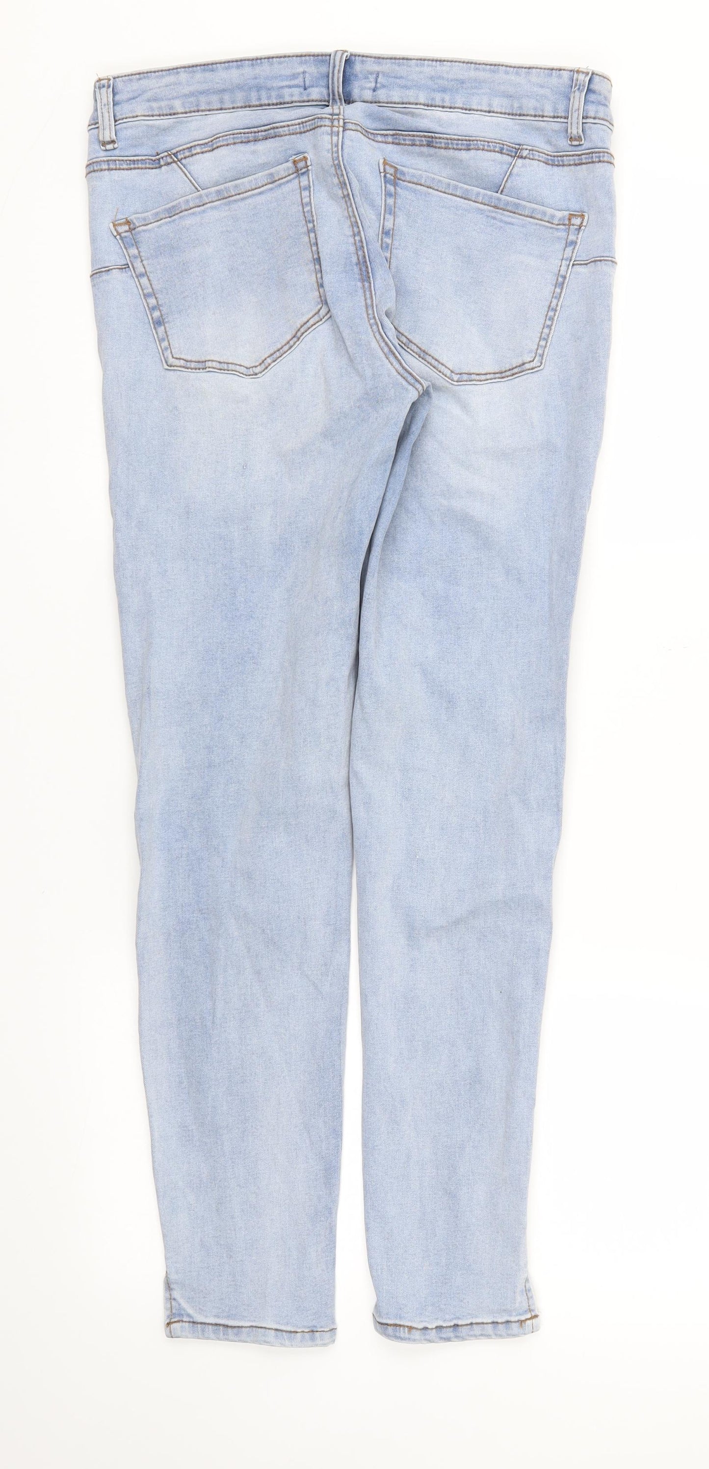 Denim & Co. Womens Blue   Skinny Jeans Size 14 L28 in
