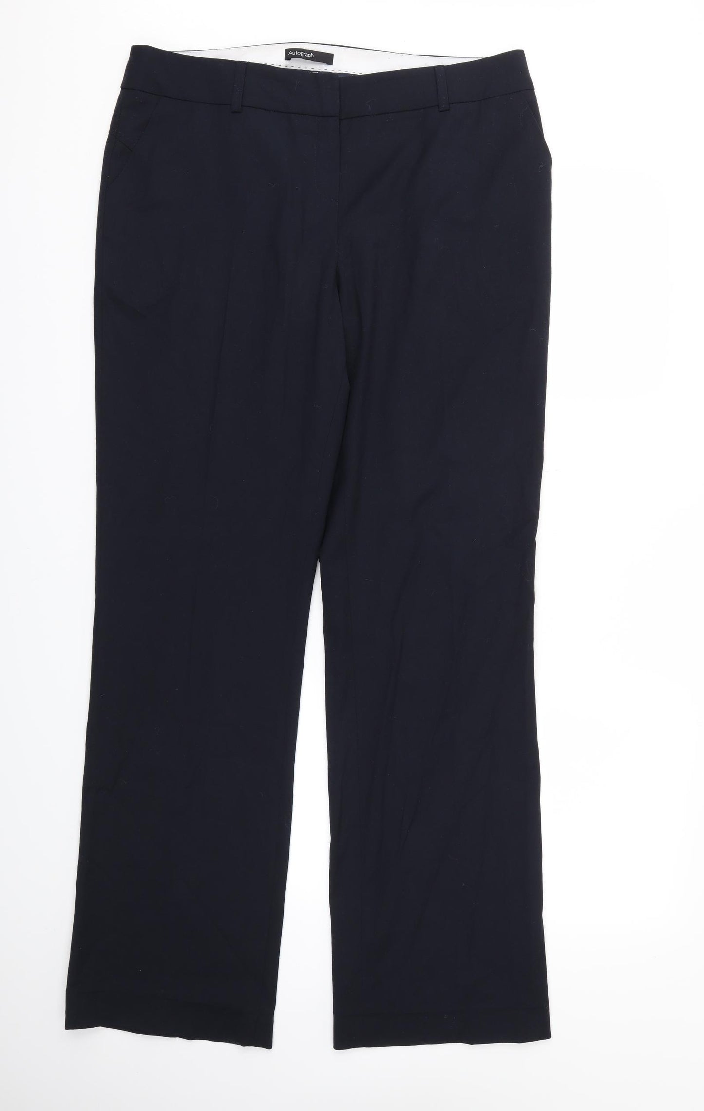 Primark Womens Blue Houndstooth  Trousers  Size 14 L33 in