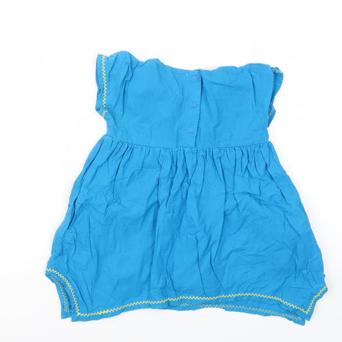 Butterfly Girls Blue Animal Print  Fit & Flare  Size 12-18 Months