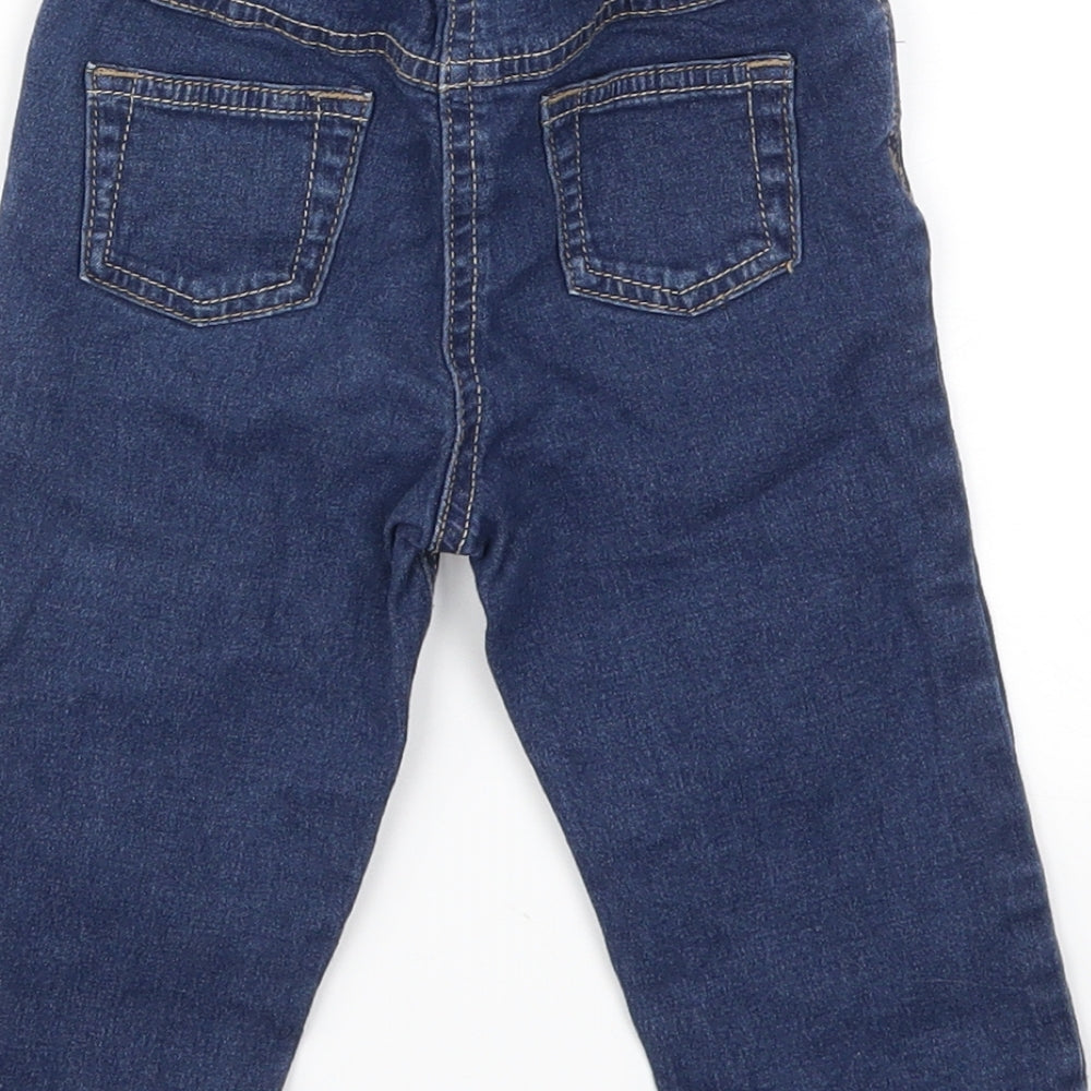 George Girls Blue   Cargo Jeans Size 9-12 Months