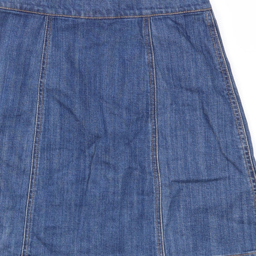 H&M Womens Blue   A-Line Skirt Size 4