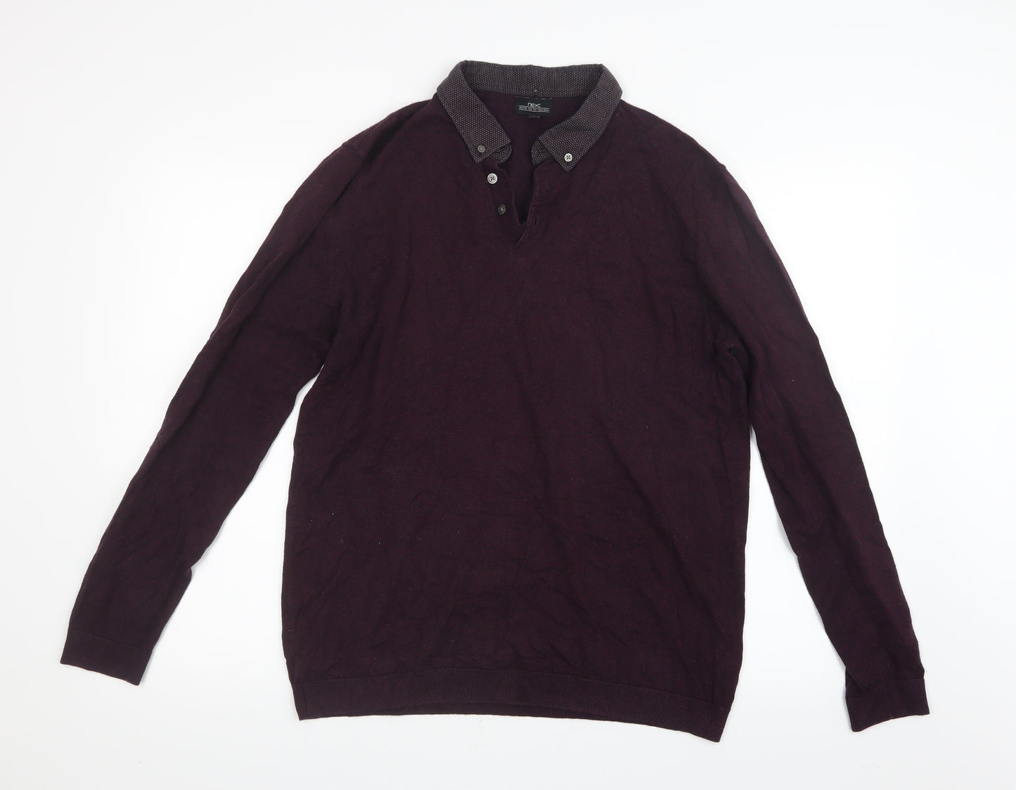 NEXT Mens Purple  Knit  T-Shirt Size L