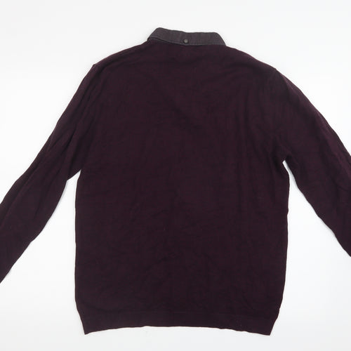 NEXT Mens Purple  Knit  T-Shirt Size L