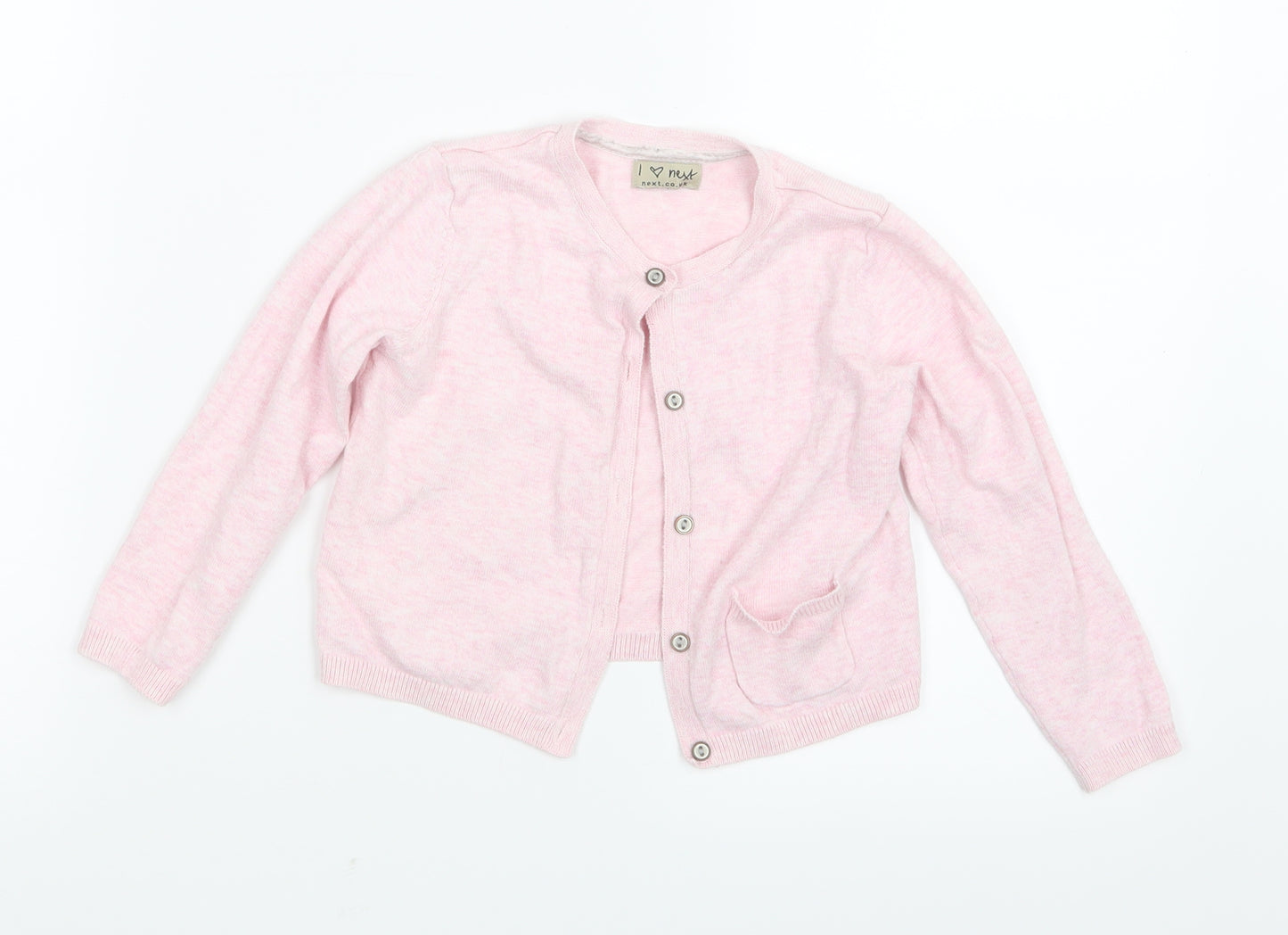 NEXT Girls Pink  Knit Cardigan Jumper Size 2-3 Years
