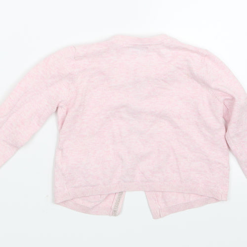 NEXT Girls Pink  Knit Cardigan Jumper Size 2-3 Years