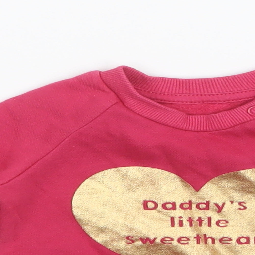 Primark Girls Pink   Pullover Jumper Size 0-3 Months