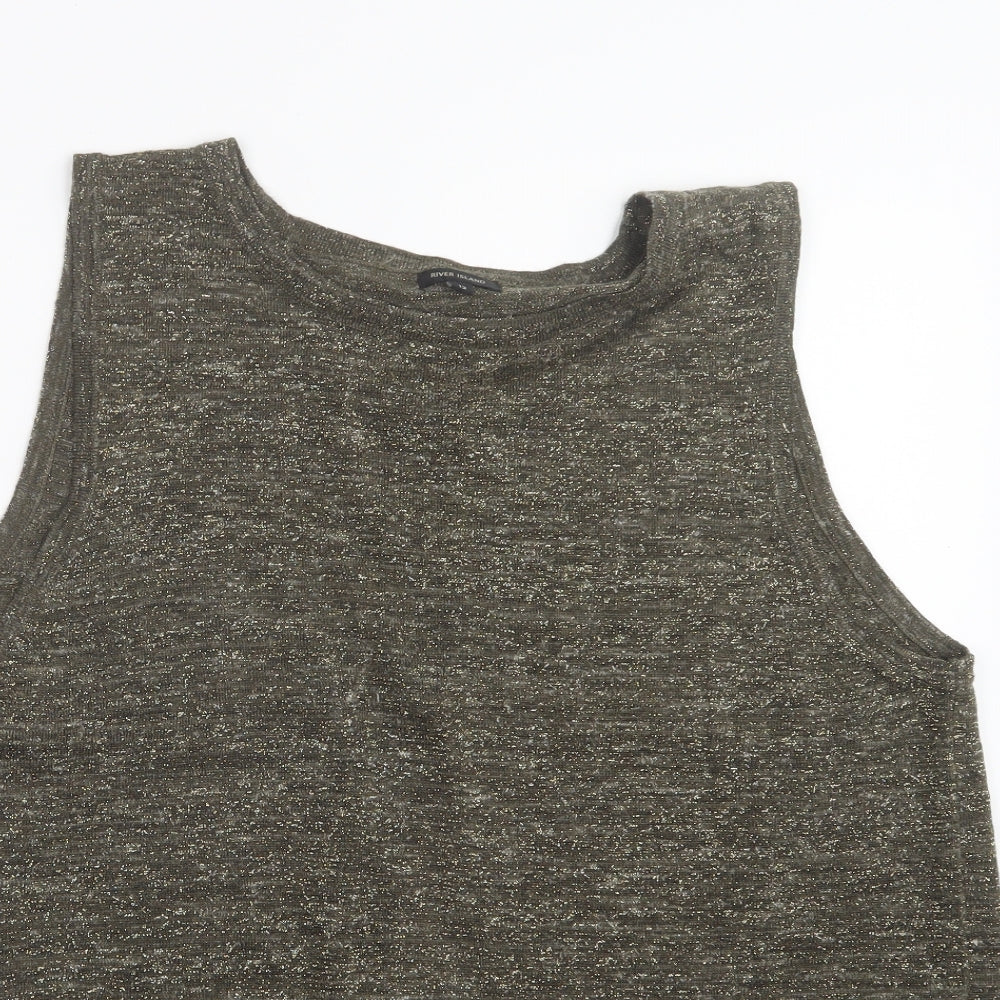 River Island Womens Green   Basic Tank Size 12