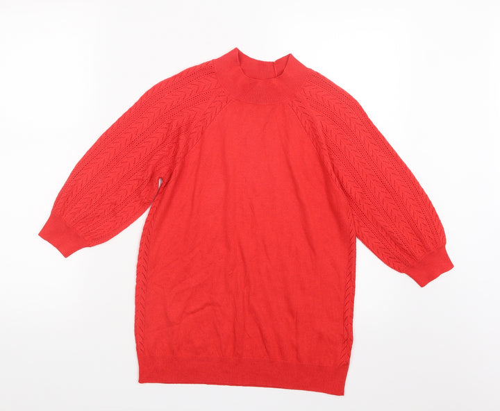 NEXT Womens Red Knit Pullover Jumper Size 10