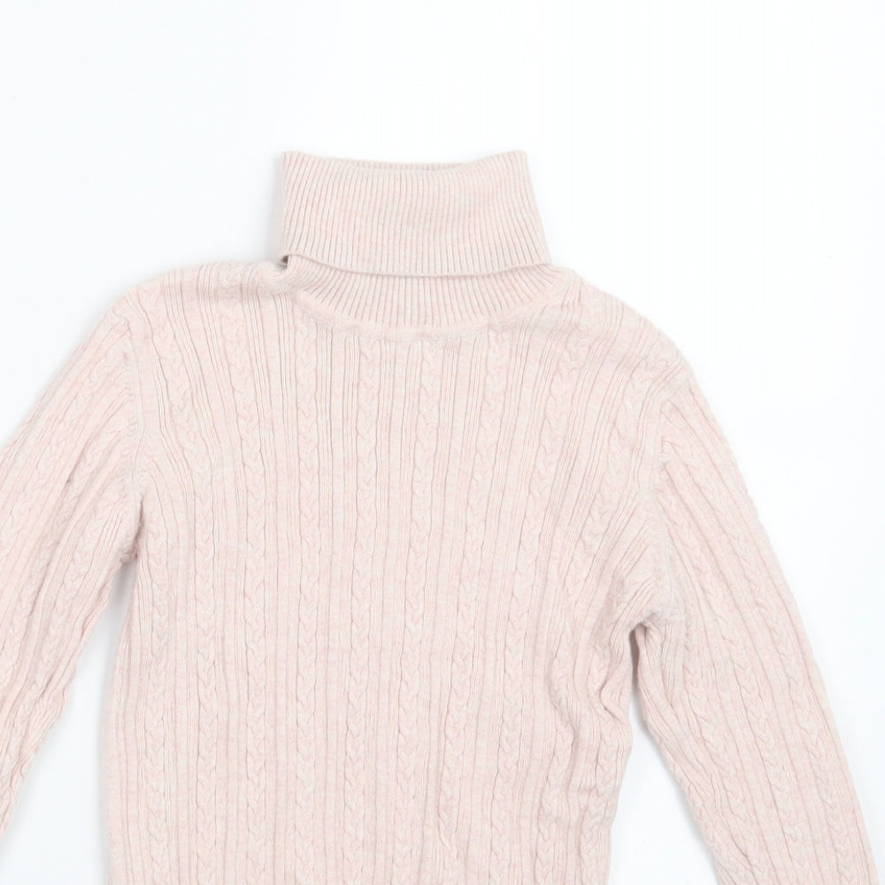 NEXT Girls Pink  Knit Pullover Jumper Size 8-9 Years