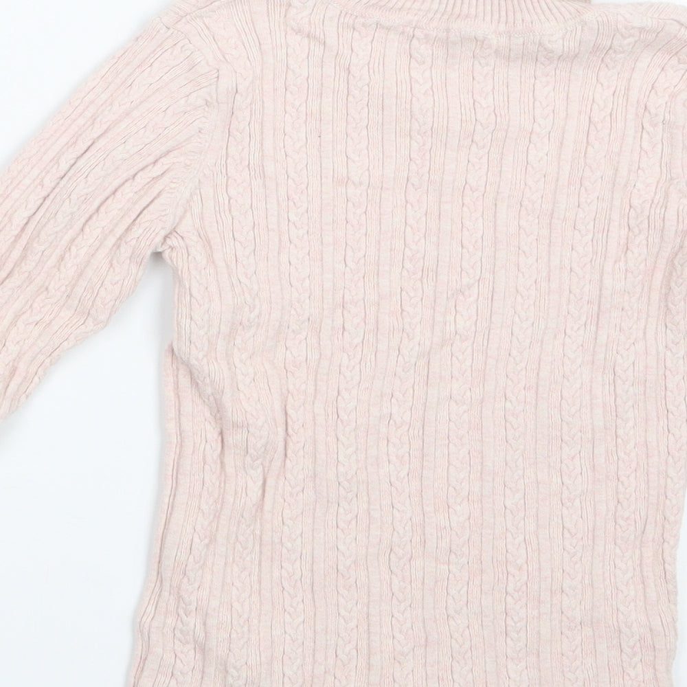 NEXT Girls Pink  Knit Pullover Jumper Size 8-9 Years