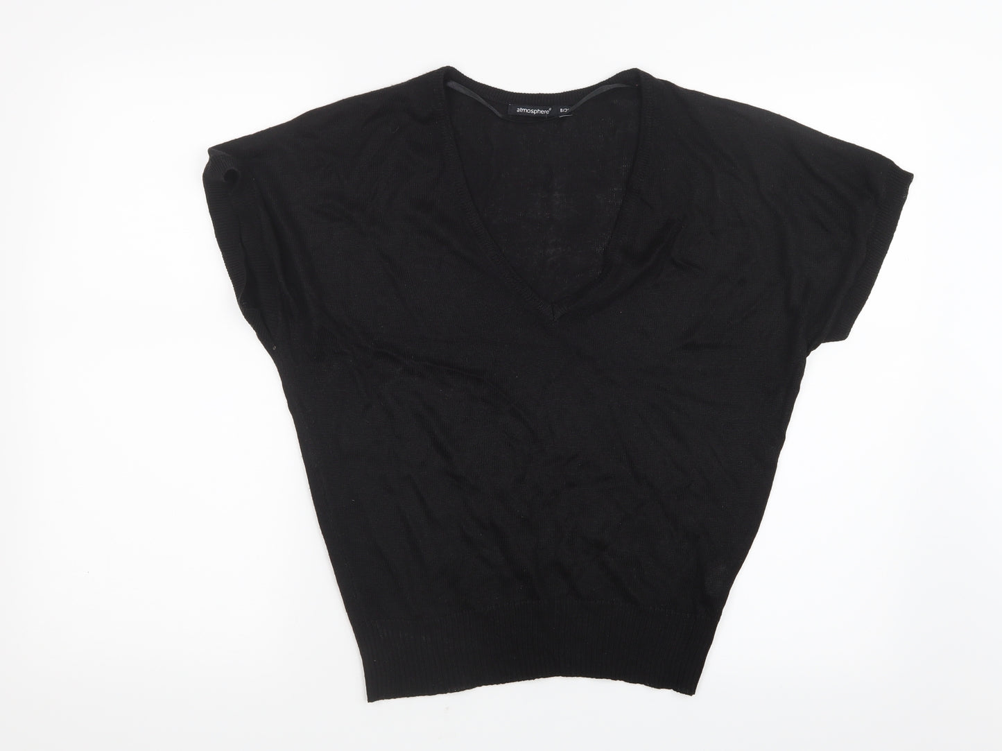 Atmosphere Womens Black   Basic T-Shirt Size 8
