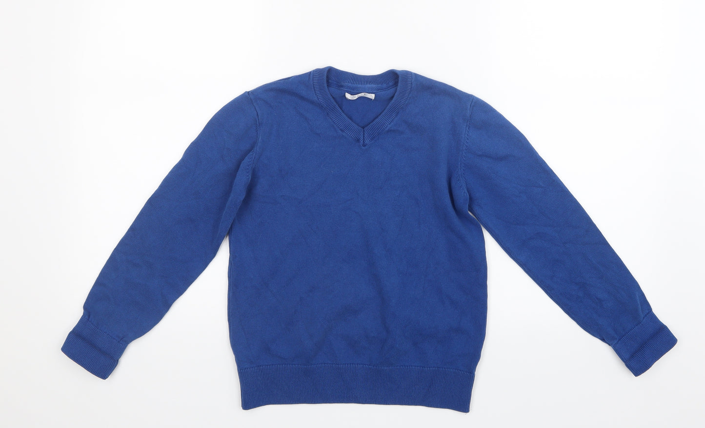 Very Boys Blue  Knit Pullover Jumper Size 9-10 Years