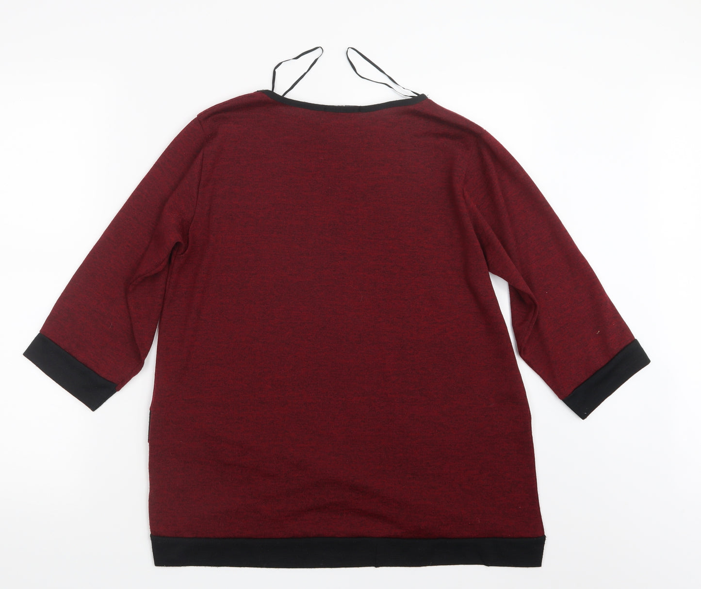 Quiz Womens Red  Knit Pullover Jumper Size 10