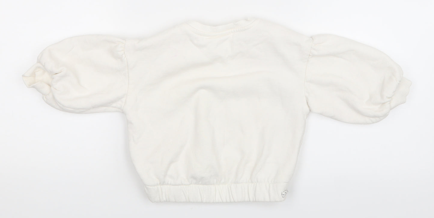 River Island Girls White   Pullover Jumper Size 9-12 Months