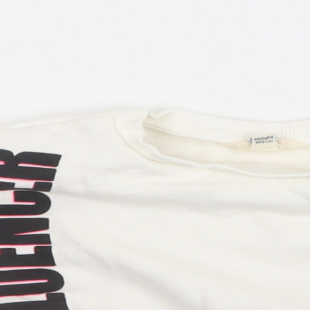 River Island Girls White   Pullover Jumper Size 9-12 Months