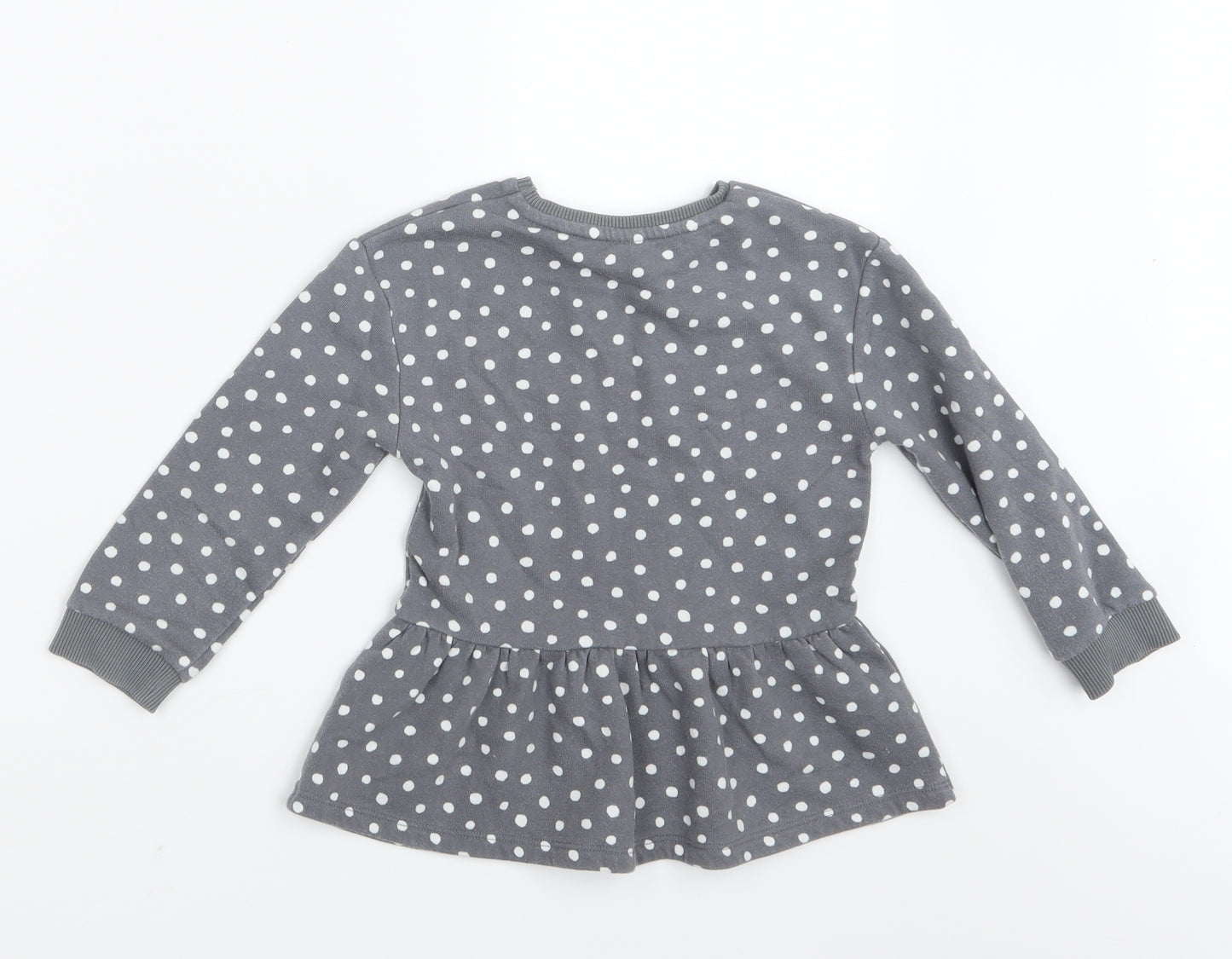 TU Girls Grey Spotted  Basic T-Shirt Size 3-4 Years