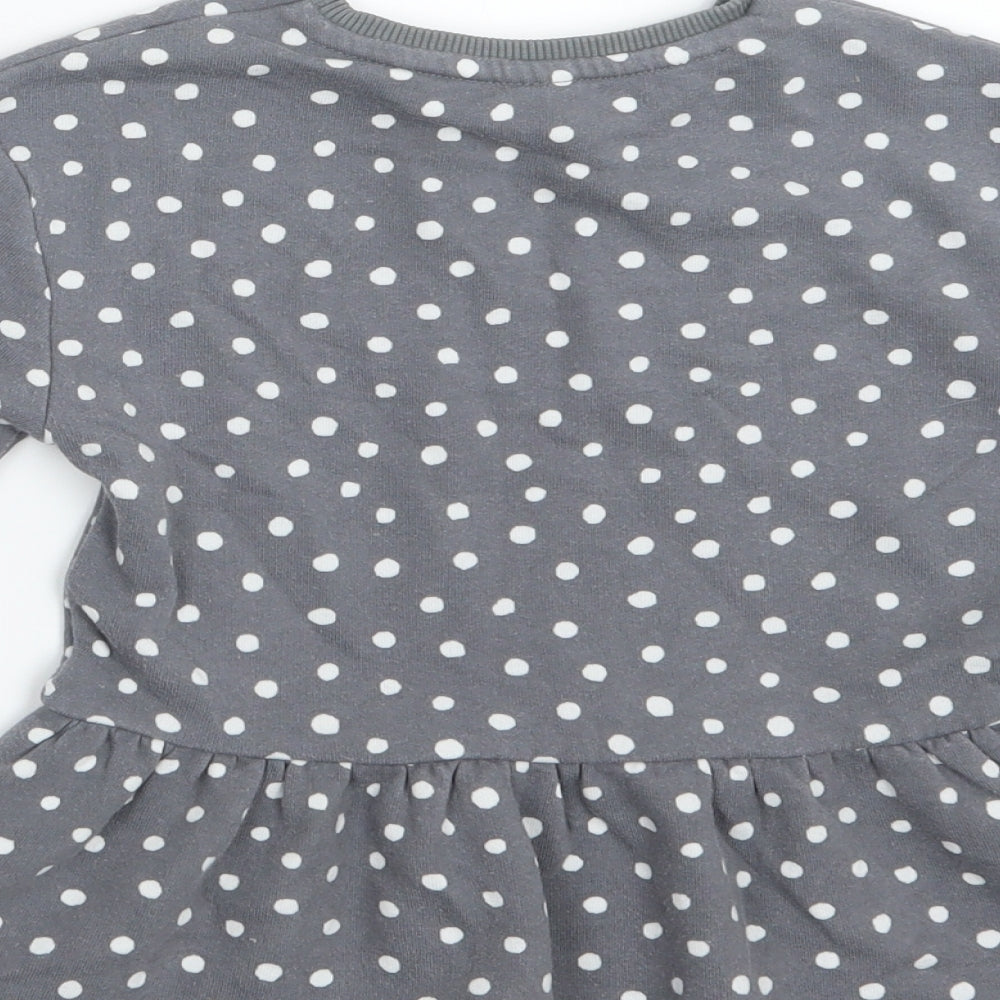 TU Girls Grey Spotted  Basic T-Shirt Size 3-4 Years