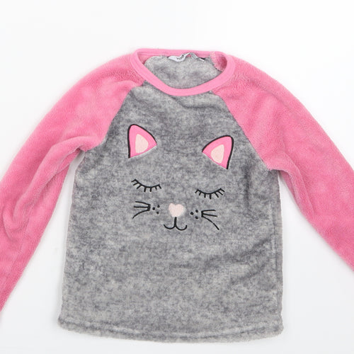 Pep&Co Girls Pink Geometric  Top Pyjama Top Size 2-3 Years