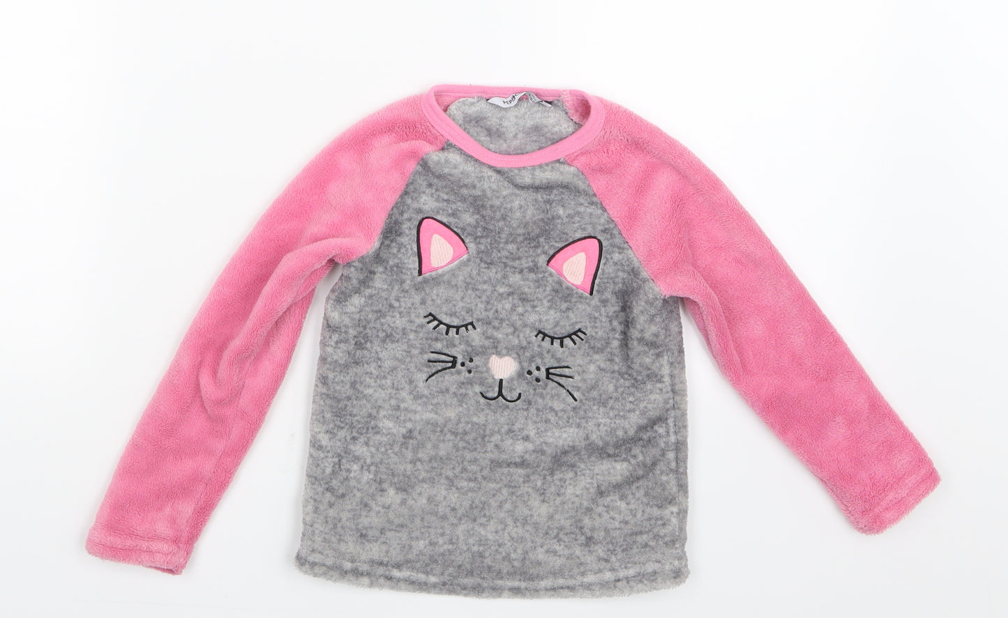 Pep&Co Girls Pink Geometric  Top Pyjama Top Size 2-3 Years