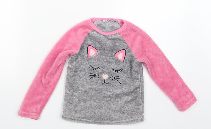 Pep&Co Girls Pink Geometric  Top Pyjama Top Size 2-3 Years