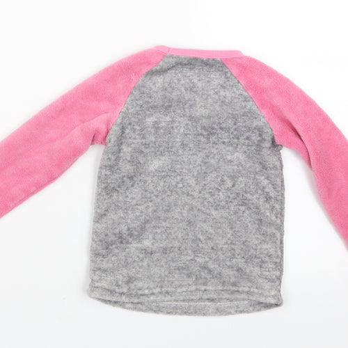 Pep&Co Girls Pink Geometric  Top Pyjama Top Size 2-3 Years