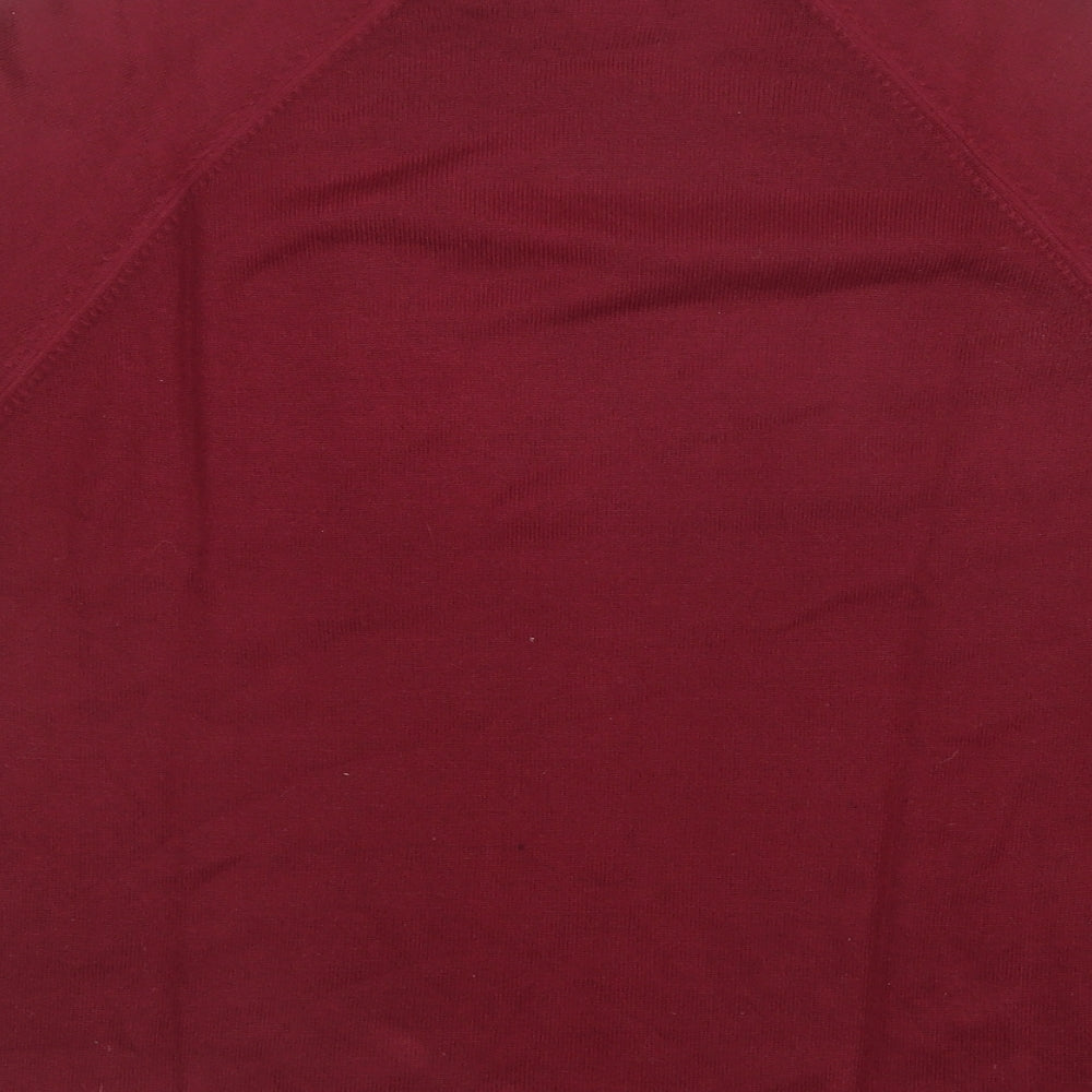Marks and Spencer Womens Red  Knit Pullover Jumper Size 14