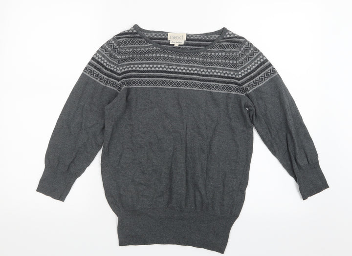 NEXT Womens Grey Knit Pullover Jumper Size 10