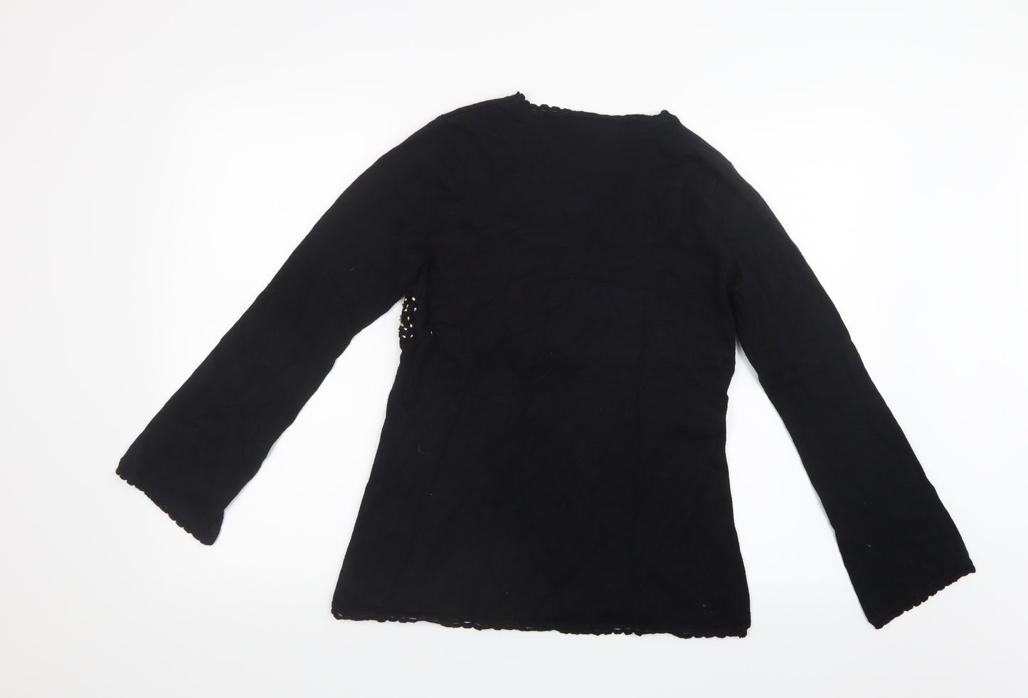 Preworn Womens Black  Knit Pullover Jumper Size 12