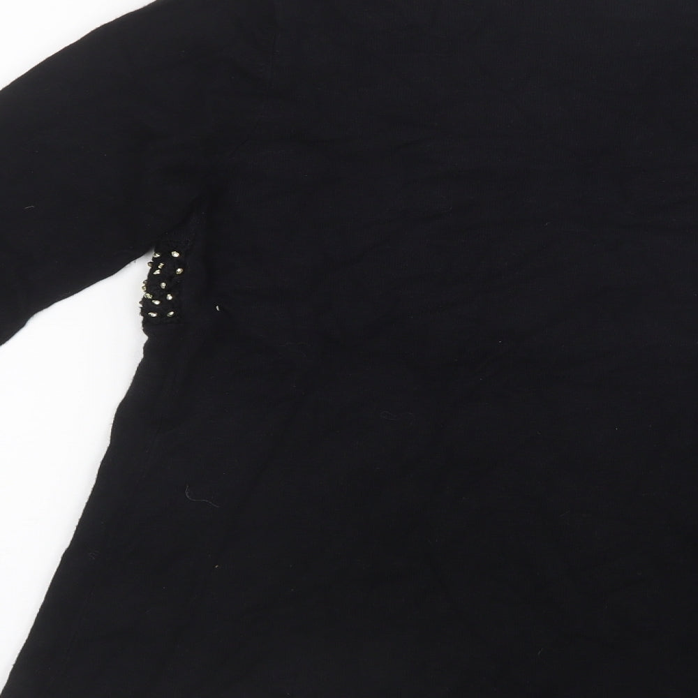 Preworn Womens Black  Knit Pullover Jumper Size 12