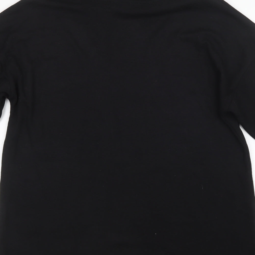 George Womens Black   Basic T-Shirt Size M  - Long