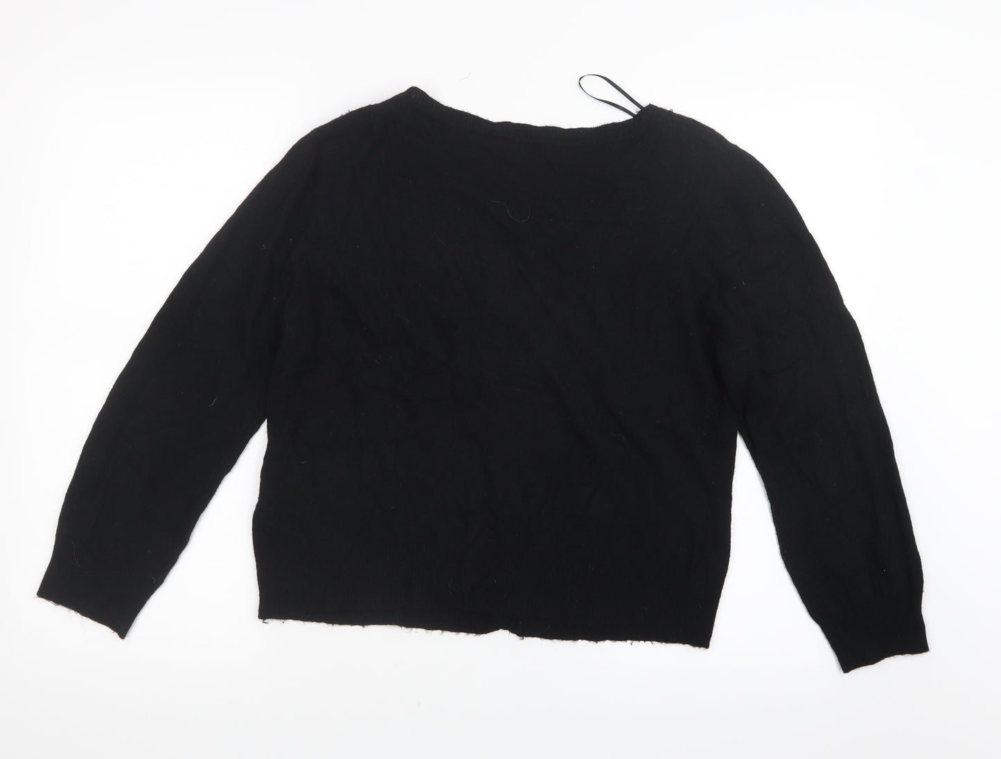 Dunnes Womens Black  Knit Cardigan Jumper Size 16