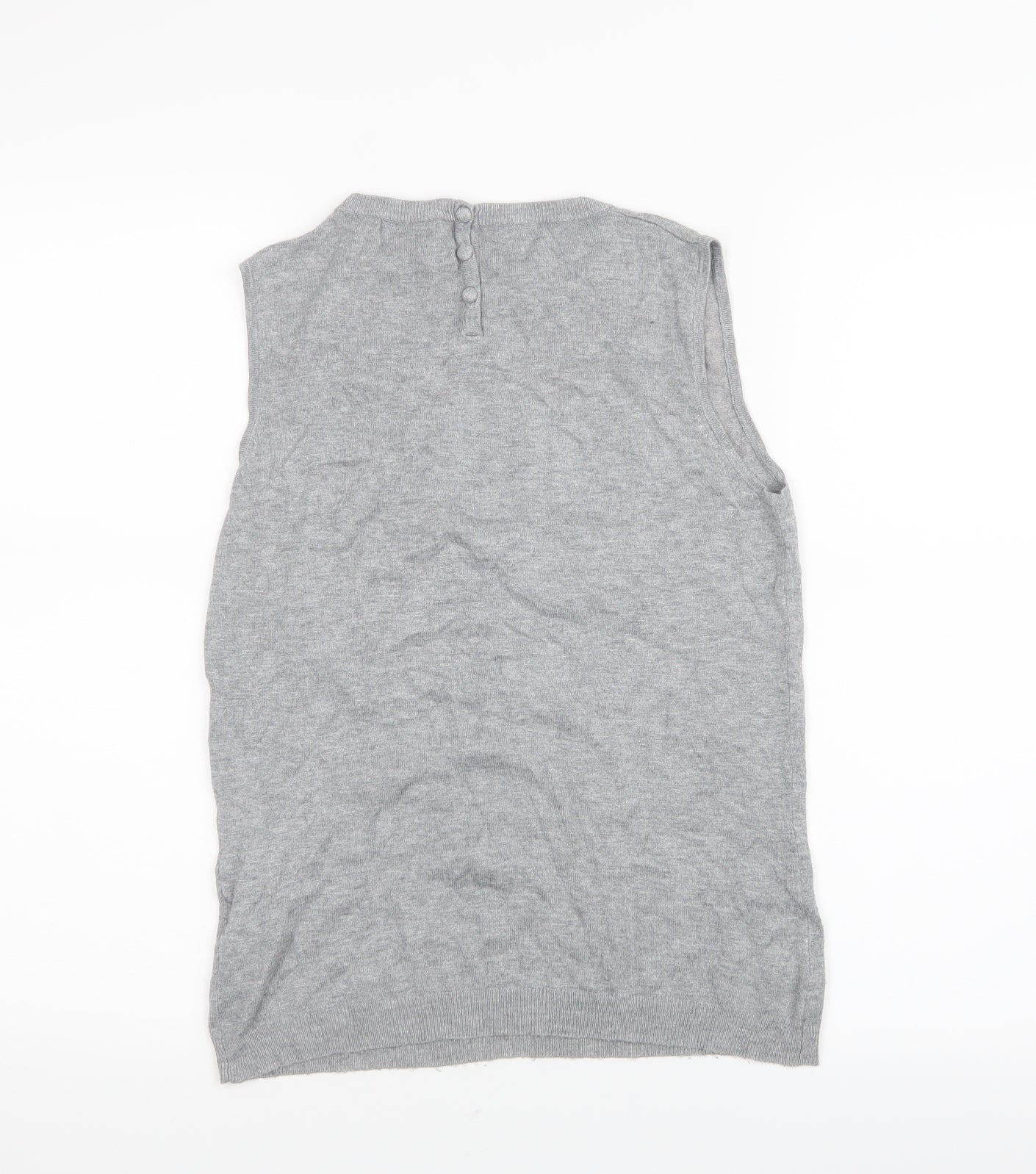 Zara Womens Grey  Knit Basic T-Shirt Size M
