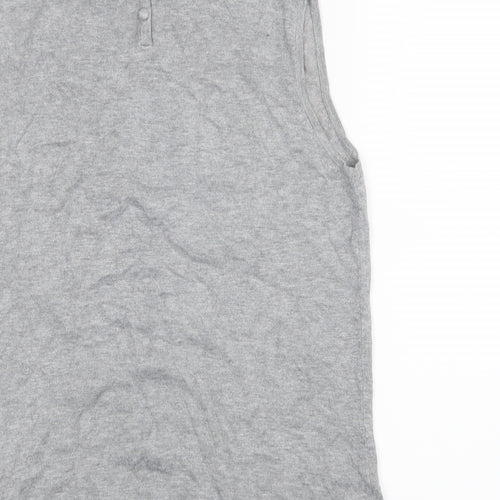 Zara Womens Grey  Knit Basic T-Shirt Size M