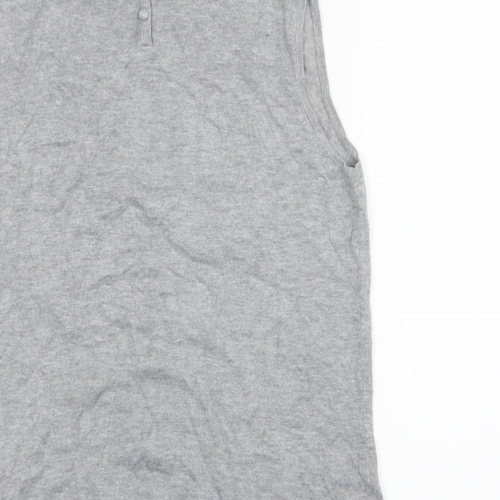 Zara Womens Grey  Knit Basic T-Shirt Size M
