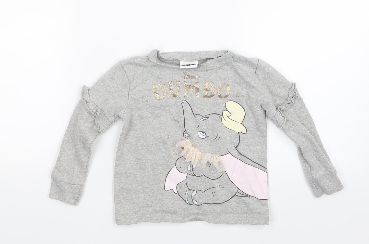 Disney Girls Grey   Pullover Jumper Size 2-3 Years  - Dumbo