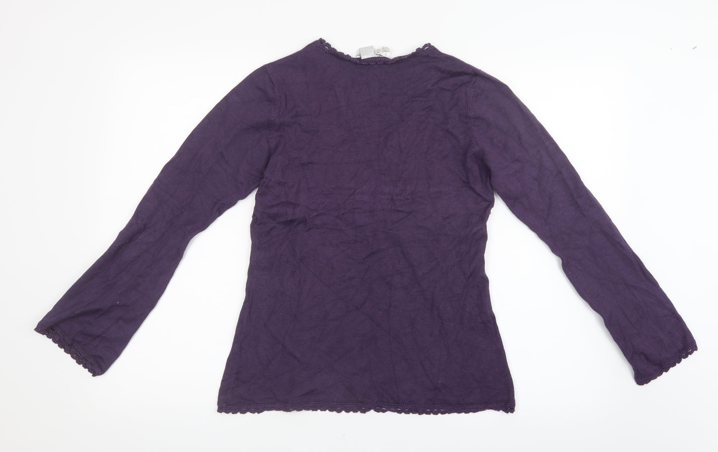 Preworn Womens Purple  Knit Pullover Jumper Size 12