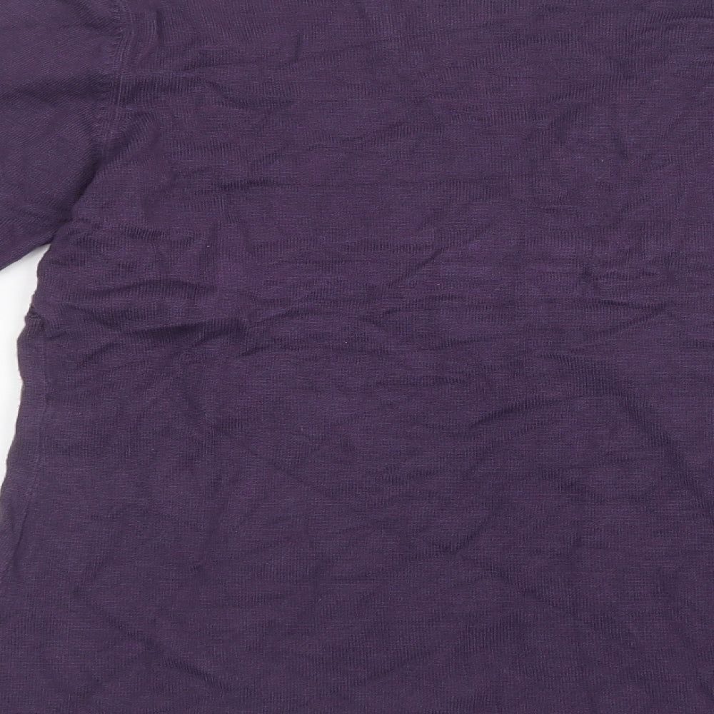 Preworn Womens Purple  Knit Pullover Jumper Size 12