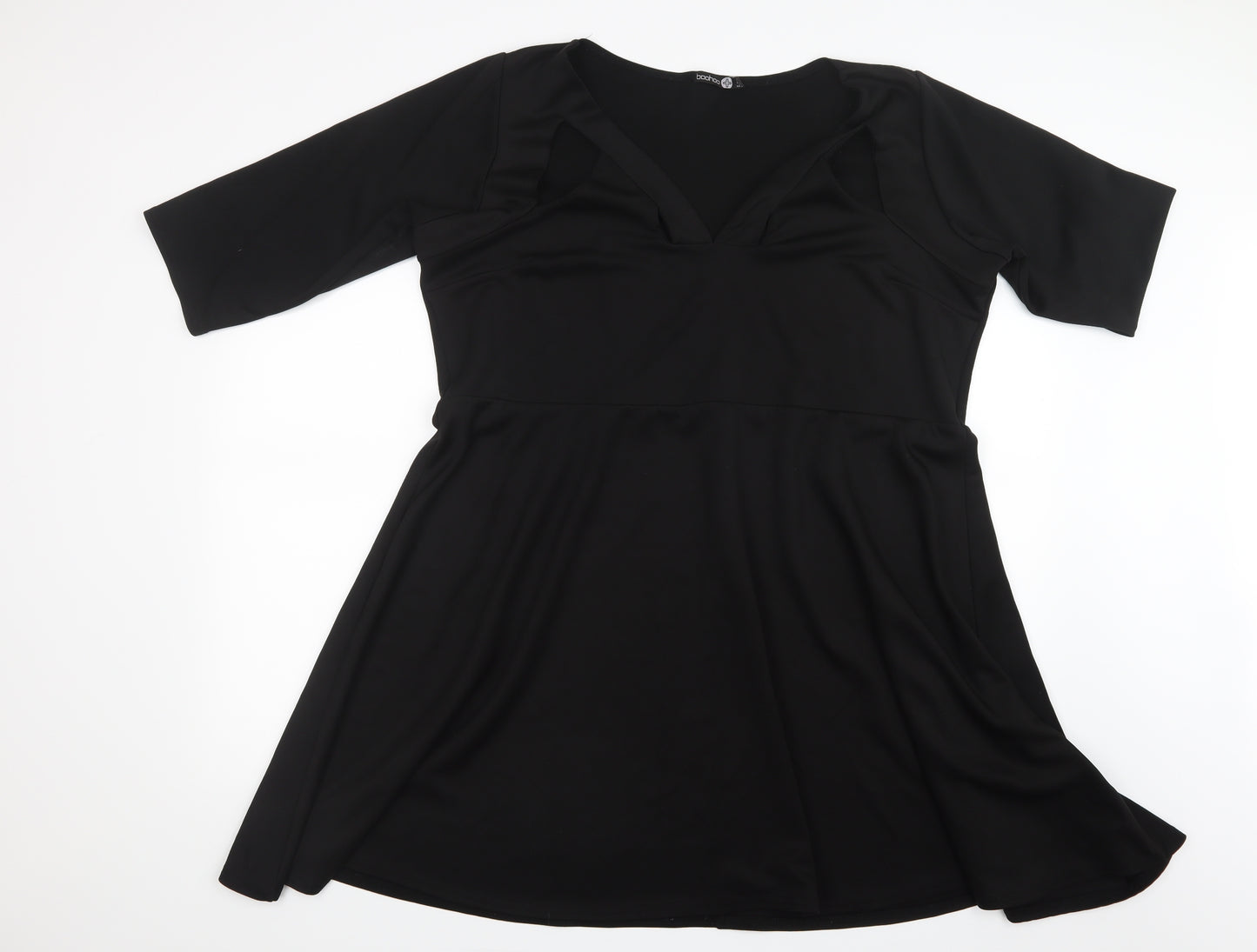 Boohoo Womens Black   Shirt Dress  Size 24