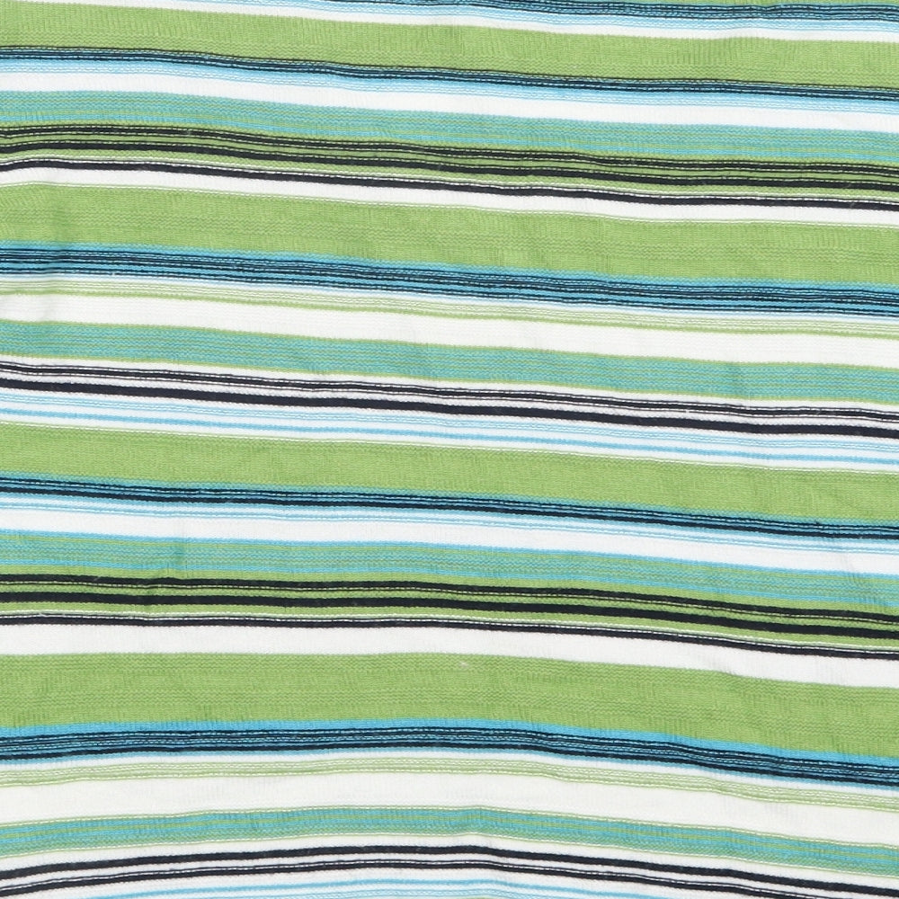 Alex & Co. Womens Green Striped  Pullover Jumper Size 10