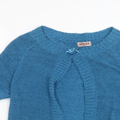 Aimee Womens Blue  Knit Cardigan Jumper Size S